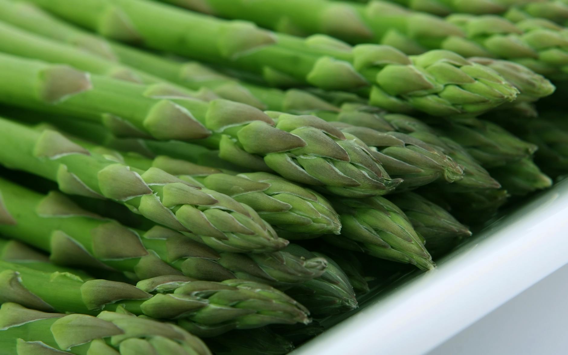 Close-up of fresh green asparagus spears, showcasing vibrant color and texture. - spring vegetable recipes