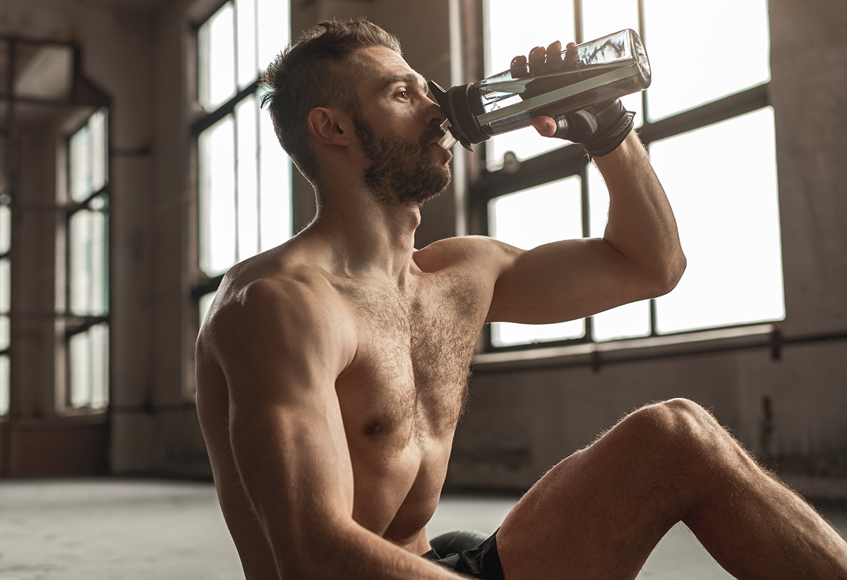 drinking water after workout