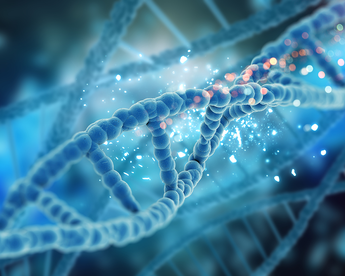 DNA structure representing genomics in fitness