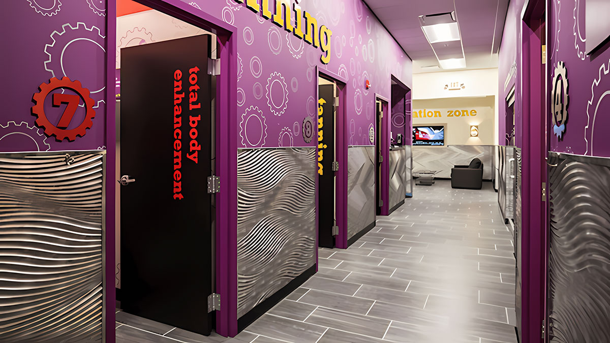 Planet Fitness gym with Total Body Enhancement machine