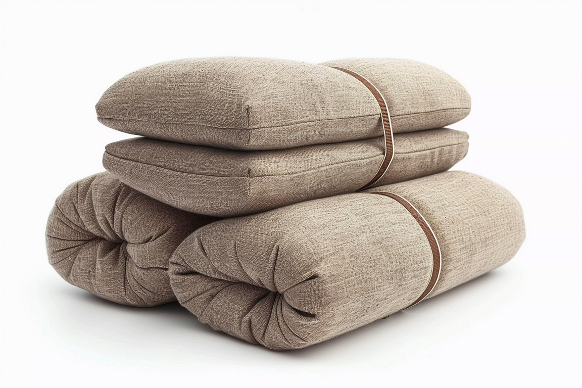 Different types of meditation cushions available for sitting during meditation