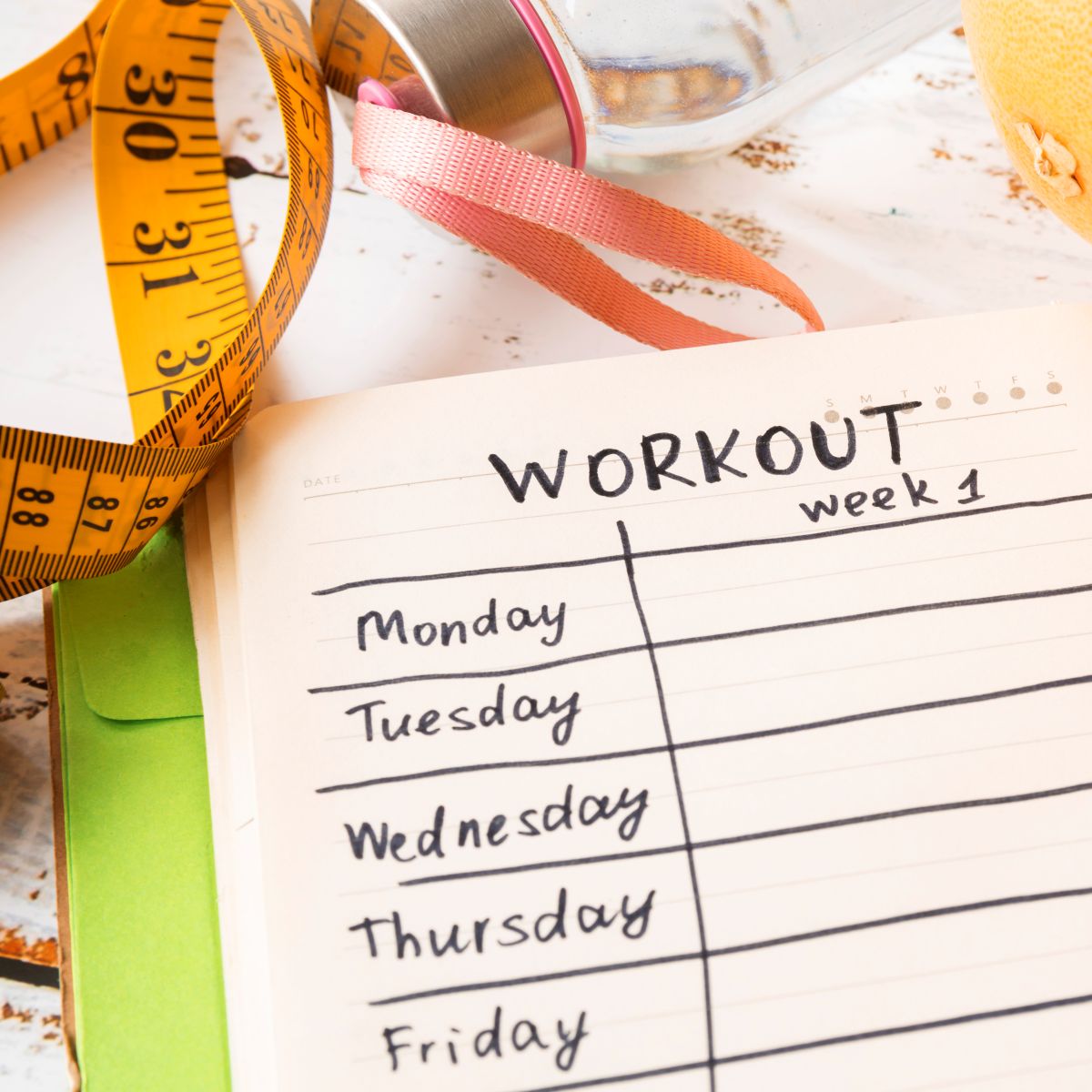 Person put exercise on the schedule, best way to stay motivated